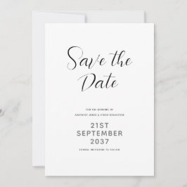 Modern script save the date