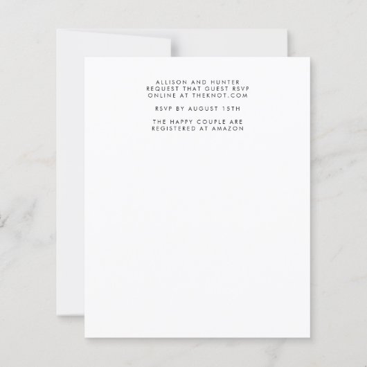 Modern Script Save the Date (Achterkant)