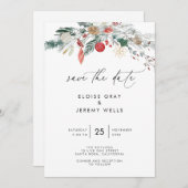 Modern Script Save the Date Kaart (Voorkant / Achterkant)