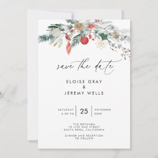 Modern Script Save the Date Kaart