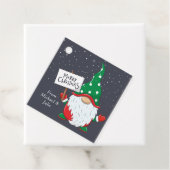 Modern Script Schattigee Christmas Gnome Bedankjes Labels (In situ)