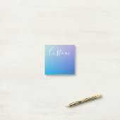 Modern Script Schrijven | Kleurrijke Ombre Post-it® Notes (Op bureau)