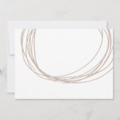 Modern Script Scribble Circulaire Lijn Beige Bruil Kaart (Achterkant)