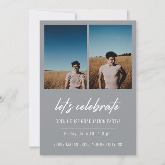 Modern Script Senior Class Photo Afstuderen (Achterkant)