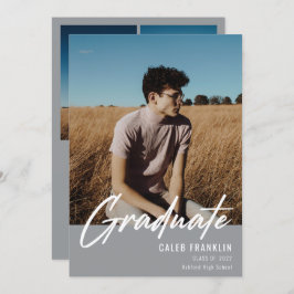 Modern Script Senior Class Photo Afstuderen