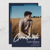 Modern Script Senior Class Photo Afstuderen (Voorkant / Achterkant)