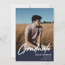 Modern Script Senior Class Photo Afstuderen