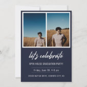 Modern Script Senior Class Photo Afstuderen (Achterkant)