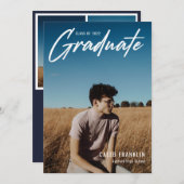 Modern Script Senior Class Photo Afstuderen (Voorkant / Achterkant)