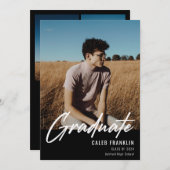 Modern Script Senior Class Photo Afstuderen (Voorkant / Achterkant)