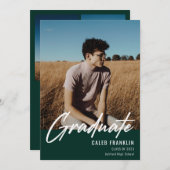 Modern Script Senior Class Photo Afstuderen (Voorkant / Achterkant)