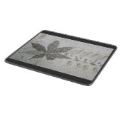 Modern script serenity blad bladeren op het strand snijplank (Hoek)