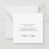 Modern Script Share the Love QR Code Table Kaarten Notitiekaartje (Achterkant)