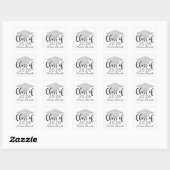 Modern Script Silver 2025 Custom Afstuderen Vierkante Sticker (Vel)