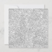 MODERN Script Silver Blauwgroen Glitter Kerstfeest Kaart (Achterkant)