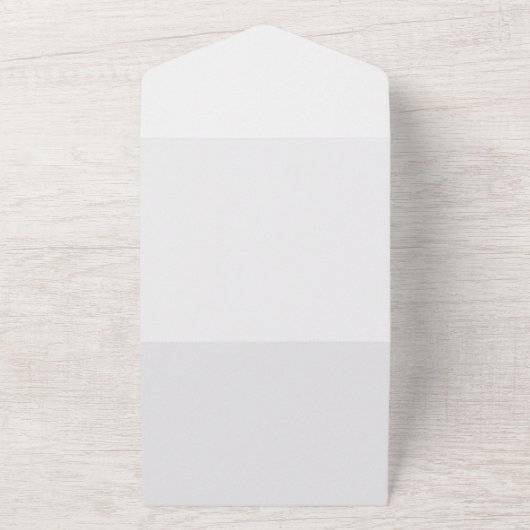 Modern Script Silver Grey Wedding All In One Uitnodiging (Buitenkant)