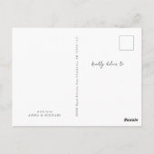 Modern Script Simple 3 Photo Birth Announcement Briefkaart (Achterkant)
