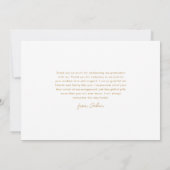 Modern Script Simple Graduation Bedankkaart (Achterkant)