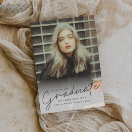 Modern Script Simple Photo Afstuderen