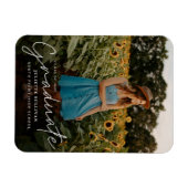 Modern Script Simple Photo Afstuderen Magneet (Horizontaal)