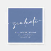 Modern Script Simple Photo Afstuderen Servet (Voorkant)