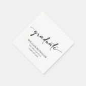 Modern Script Simple Photo Afstuderen Servet (Hoek)