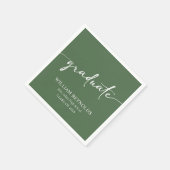 Modern Script Simple Photo Afstuderen Servet (Hoek)