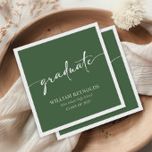 Modern Script Simple Photo Afstuderen Servet