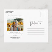 Modern Script Simple Photo Afstuderen Uitnodiging Briefkaart (Achterkant)