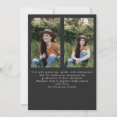 Modern Script Simple Photo Graduation Announcement Kaart (Achterkant)