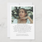 Modern Script Simple Photo Graduation  Bedankkaart (Achterkant)