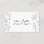 Modern Script Simple Therapist Visitekaartje (Voorkant)
