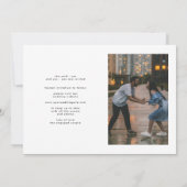 Modern script Sla de datum bruiloft uitnodiging (Achterkant)