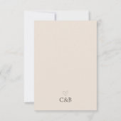 Modern Script Sla de datum Elegante uitnodiging op (Achterkant)