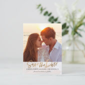 Modern script Sla de datum op Briefkaart (Staand voorkant)