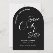 Modern script Sla de datum op Gratis Drinken bruil Kaart (Voorkant)
