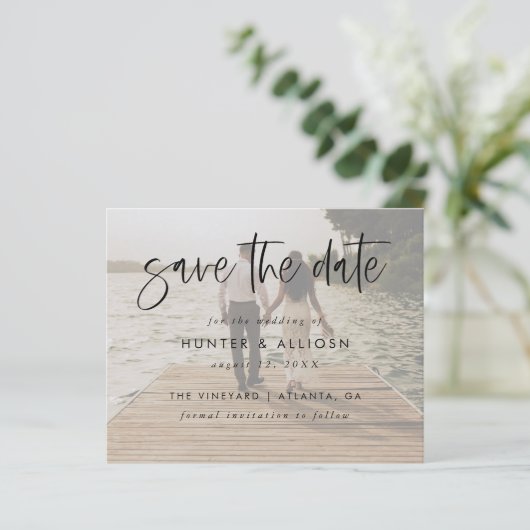 Modern script slaat de datum op | Begrotingsbrochu (Staand voorkant)