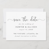 Modern script slaat de datum op | Begrotingsbrochu Kaart (Voorkant)