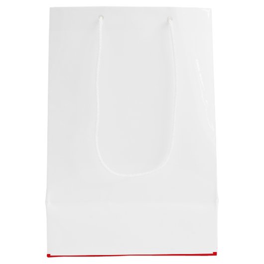 Modern Script Sled Schattige Rood Wit Vrolijk Kers Medium Cadeauzakje (Achterkant)