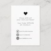 Modern Script Small Business-bedankkaart Visitekaartje (Achterkant)