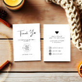 Modern Script Small Business-bedankkaart Visitekaartje