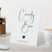 Modern Script Snoep Bar-Baby shower Reclamebord Met Voetstuk (Insitu)