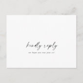 Modern Script Song Request RSVP Briefkaart (Voorkant)