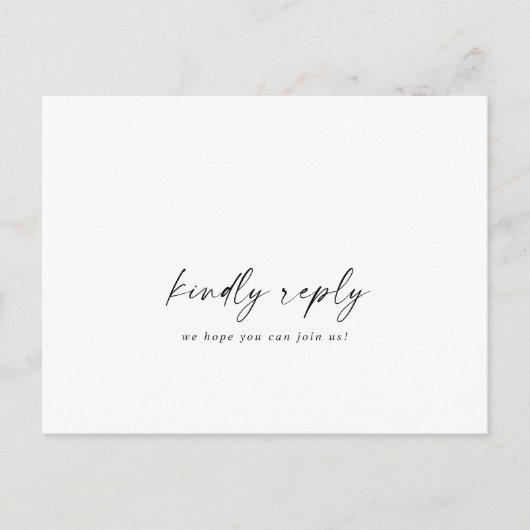 Modern Script Song Request RSVP Briefkaart (Voorkant)