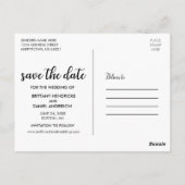 Modern script | Sparen de Foto van het Datumpaar Briefkaart (Achterkant)