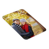 Modern script | Sparen de Foto van het Datumpaar Magneet (Rechterzijde)