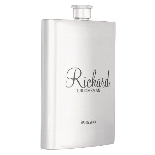 Modern script - speciaal gepersonaliseerd Groomsma Flacon (Rechts)