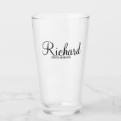 Modern script - speciaal gepersonaliseerd Groomsma Glas (Voorkant)