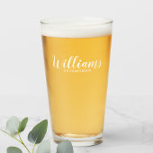 Modern script - speciaal gepersonaliseerd Groomsma Glas