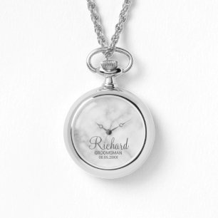 Modern script - speciaal gepersonaliseerd Groomsma Horloge